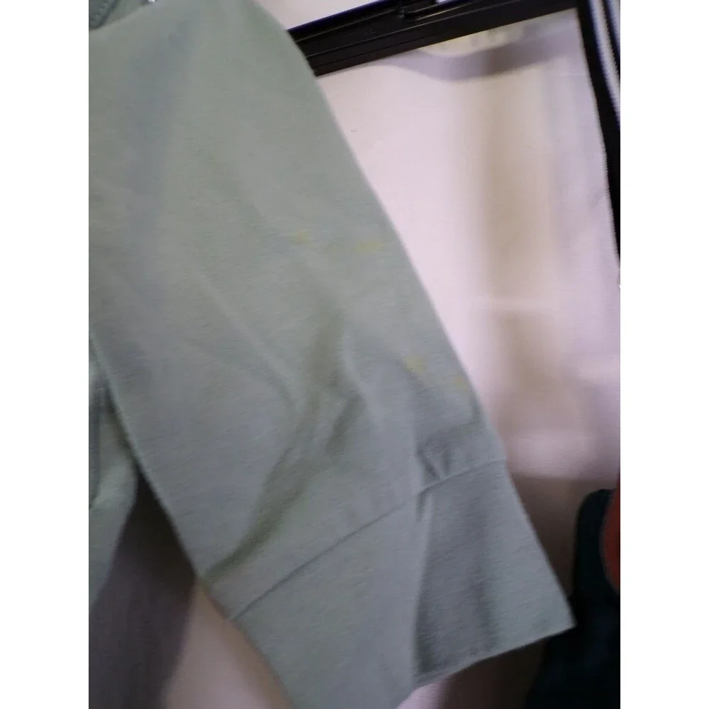 Baby Green Long Sleeve Button-Up with Attached Bow Tie 3-6M